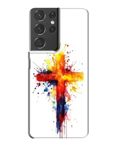 Чехол для Samsung Galaxy S21 Plus с картинкой «Акварельный крест»
