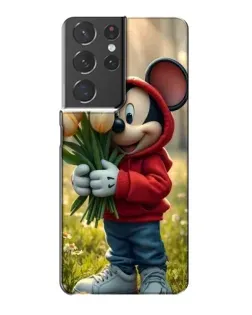 Чохол для Samsung Galaxy S21 Plus з картинкою «Міккі з тюльпанами»