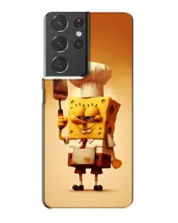 Чехол для Samsung Galaxy S21 Plus с картинкой «Губка Боб повар»