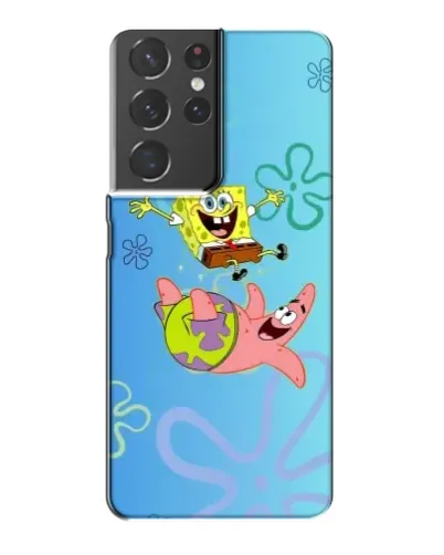 Чехол для Samsung Galaxy S21 Plus с картинкой «Спанч Боб и Патрик»