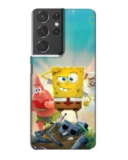Чехол для Samsung Galaxy S21 Plus с картинкой «Спанч Боб победитель»