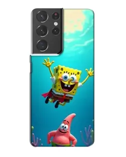 Чехол для Samsung Galaxy S21 Plus с картинкой «Спанч Боб под водой»