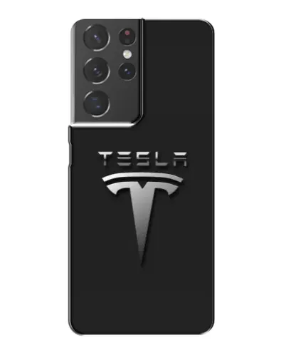 Чохол для Samsung Galaxy S21 Plus з картинкою «Сталевий логотип Tesla» Чохол для Samsung Galaxy S21 Plus з картинкою «Сталевий логотип Tesla»