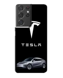 Чохол для Samsung Galaxy S21 Plus з картинкою «Tesla Model Y»