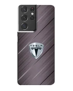 Чохол для Samsung Galaxy S21 Plus з картинкою «Металева текстура Tesla»