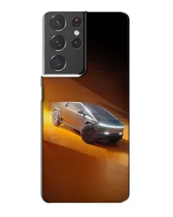 Чохол для Samsung Galaxy S21 Plus з картинкою «Cybertruck у пустелі»