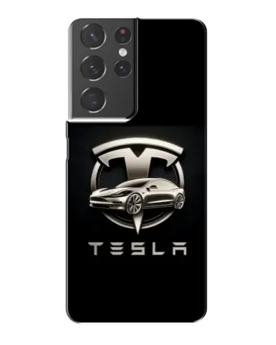Чохол для Samsung Galaxy S21 Plus з картинкою «Tesla — срібне авто» Чохол для Samsung Galaxy S21 Plus з картинкою «Tesla — срібне авто»