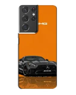 Чохол для Samsung Galaxy S21 Plus з картинкою «Помаранчевий Mercedes AMG»