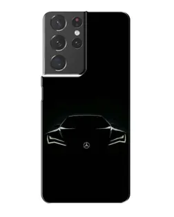 Чохол для Samsung Galaxy S21 Plus з картинкою «Mercedes — силует авто»