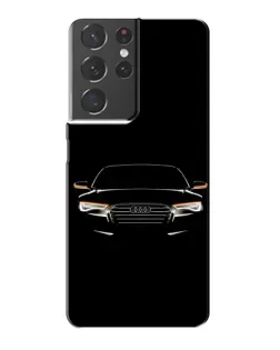 Чехол для Samsung Galaxy S21 Plus с картинкой «Audi — ночной контур»
