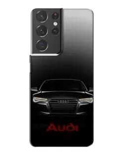 Чехол для Samsung Galaxy S21 Plus с картинкой «Audi — градиентный контур»