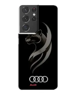 Чехол для Samsung Galaxy S21 Plus с картинкой «Графика — пантера и Audi»