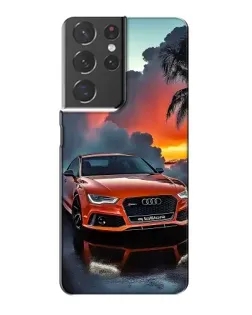 Чехол для Samsung Galaxy S21 Plus с картинкой «Audi — закат»