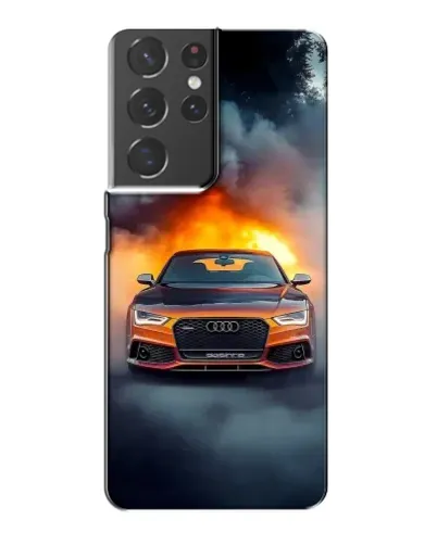 Чехол для Samsung Galaxy S21 Plus с картинкой «Audi в огненном дыму» Чехол для Samsung Galaxy S21 Plus с картинкой «Audi в огненном дыму»