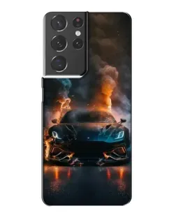 Чехол для Samsung Galaxy S21 Plus с картинкой «Lamborghini дымная эстетика»