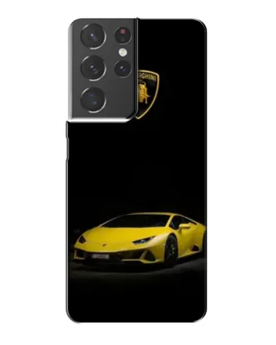 Чехол для Samsung Galaxy S21 Plus с картинкой «Lamborghini желтый акцент»
