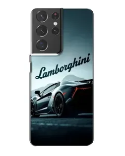 Чехол для Samsung Galaxy S21 Plus с картинкой «Классическая надпись Lamborghini»