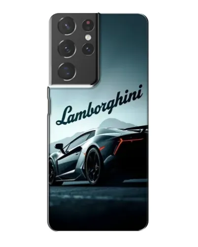 Чехол для Samsung Galaxy S21 Plus с картинкой «Классическая надпись Lamborghini»