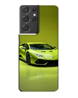 Чехол для Samsung Galaxy S21 Plus с картинкой «Салатовый Lamborghini Huracan»