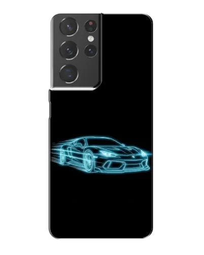 Чехол для Samsung Galaxy S21 Plus с картинкой «Неоновый контур Lamborghini»