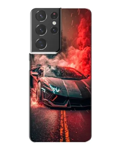 Чехол для Samsung Galaxy S21 Plus с картинкой «Lamborghini красный дым»