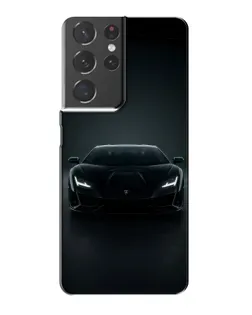 Чехол для Samsung Galaxy S21 Plus с картинкой «Черный Lamborghini Aventador»