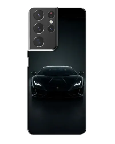 Чехол для Samsung Galaxy S21 Plus с картинкой «Черный Lamborghini Aventador»