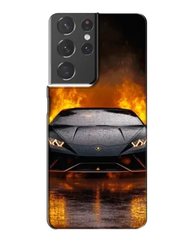 Чехол для Samsung Galaxy S21 Plus с картинкой «Lamborghini в огне»