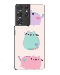 Чехол для Samsung Galaxy S21 Plus с картинкой «Pusheen трио»