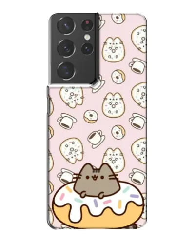 Чехол для Samsung Galaxy S21 Plus с картинкой «Пушин на пончике»