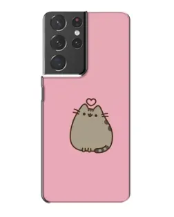 Чехол для Samsung Galaxy S21 Plus с картинкой «Pusheen сердце»