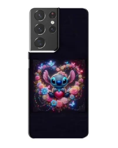 Чохол для Samsung Galaxy S21 Plus з картинкою «Stitch у квітах»