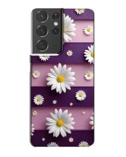 Чохол для Samsung Galaxy S21 Plus з картинкою «Ромашки на фіолетовому» Чохол для Samsung Galaxy S21 Plus з картинкою «Ромашки на фіолетовому»