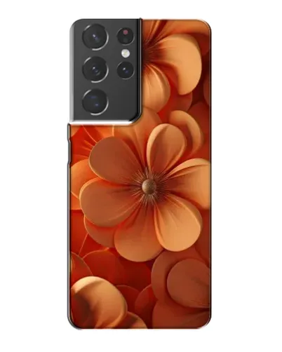 Чохол для Samsung Galaxy S21 Plus з картинкою «Помаранчева макро квітка»