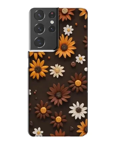 Чохол для Samsung Galaxy S21 Plus з картинкою «Візерунок з маленьких соняшників»