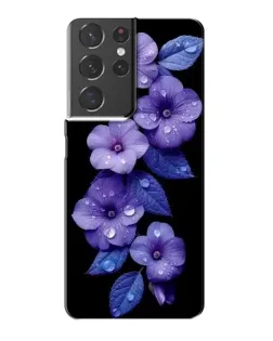 Чохол для Samsung Galaxy S21 Plus з картинкою «Фіолетові квіти з росою» Чохол для Samsung Galaxy S21 Plus з картинкою «Фіолетові квіти з росою»