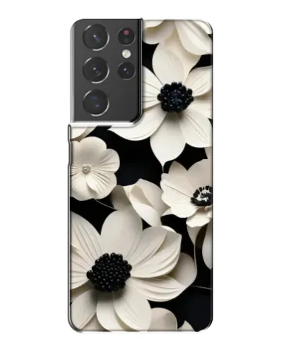 Чохол для Samsung Galaxy S21 Plus з картинкою «Об'ємні білі квіти»