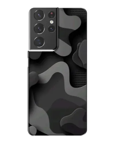 Чехол для Samsung Galaxy S21 Plus с картинкой «Темный абстрактный камуфляж»