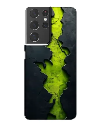 Чехол для Samsung Galaxy S21 Plus с картинкой «Салатовый разлом скалы»