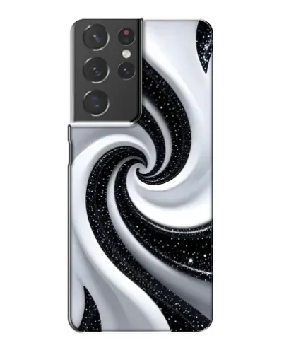 Чехол для Samsung Galaxy S21 Plus с картинкой «Черно-белая спираль»