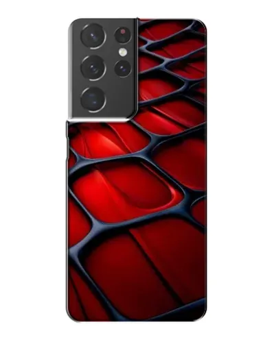 Чехол для Samsung Galaxy S21 Plus с картинкой «Красная глянцевая сетка»