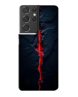 Чехол для Samsung Galaxy S21 Plus с картинкой «Kрасная лавовая трещина»