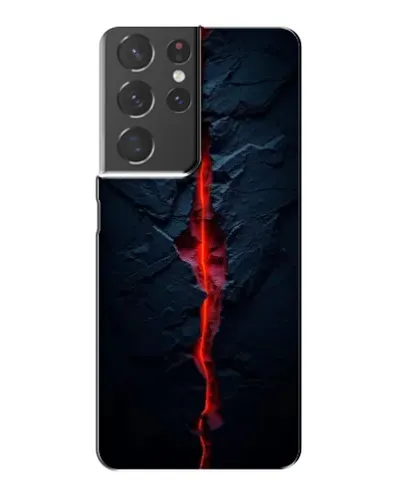 Чехол для Samsung Galaxy S21 Plus с картинкой «Kрасная лавовая трещина»