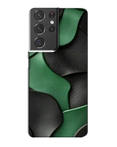 Чехол для Samsung Galaxy S21 Plus с картинкой «Зеленые кожаные волны»