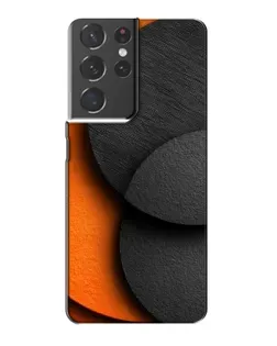 Чехол для Samsung Galaxy S21 Plus с картинкой «Геометрия оранжевых кругов»