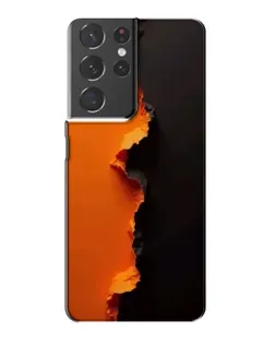 Чехол для Samsung Galaxy S21 Plus с картинкой «Оранжевый разлом»