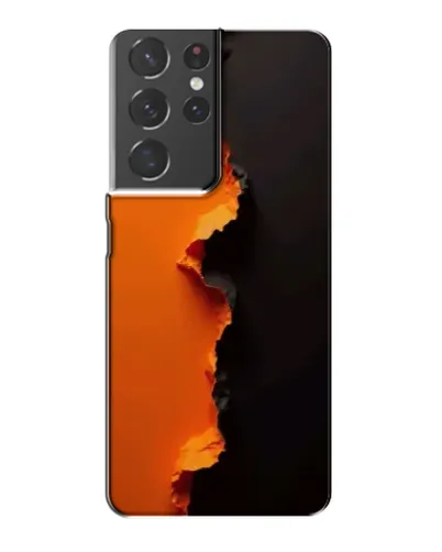 Чехол для Samsung Galaxy S21 Plus с картинкой «Оранжевый разлом»