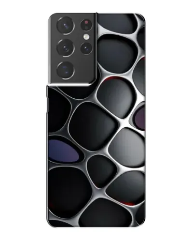 Чехол для Samsung Galaxy S21 Plus с картинкой «Объемная темная решетка»