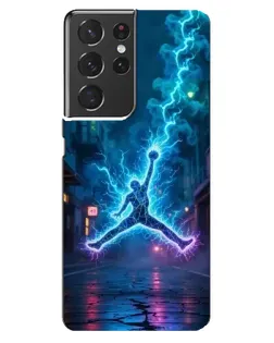 Чохол для Samsung Galaxy S21 ultra з картинкою «Jordan Gold Jumpman»