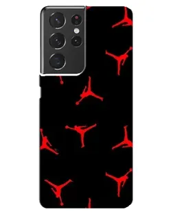 Чохол для Samsung Galaxy S21 ultra з картинкою «Jordan Red Pattern»